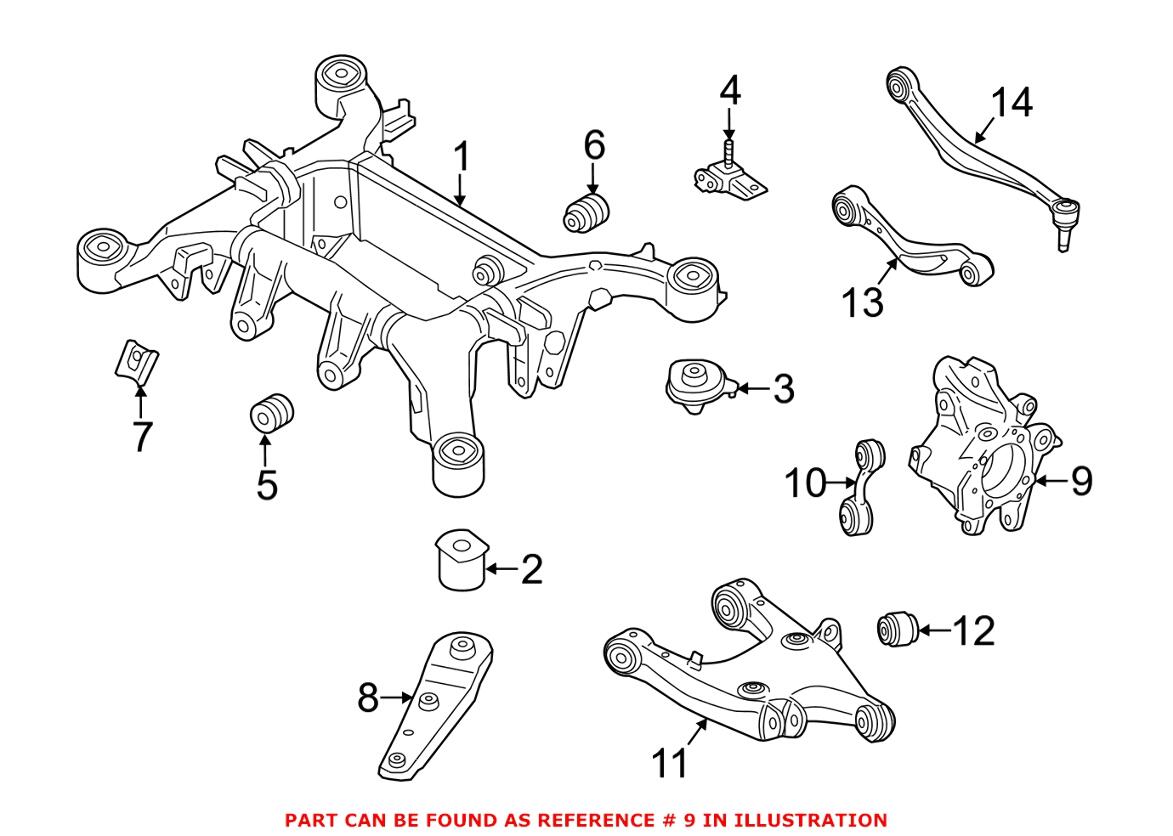 BMW Suspension Knuckle - Rear Passenger Right 33306852892